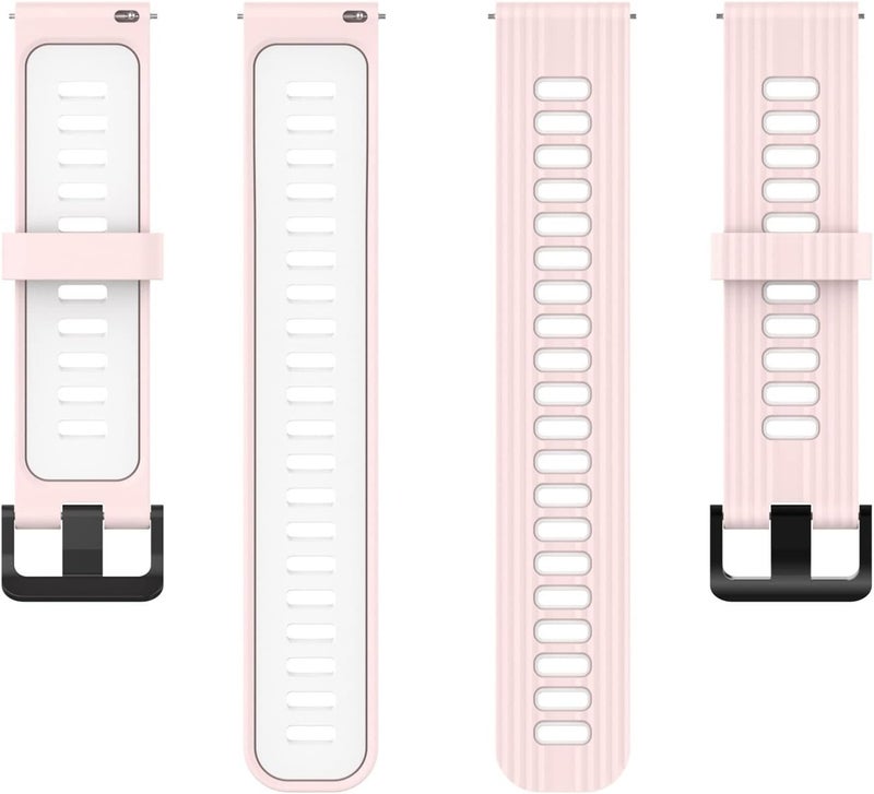 woobles Band for Samsung Galaxy Watch4/Active2,Silicone Watch Replacement Band Strap Soft Sports Wristband Strap Compatible with Galaxy Watch4/Active2,5.5-8.7in,20mm (Pink) - Image 3
